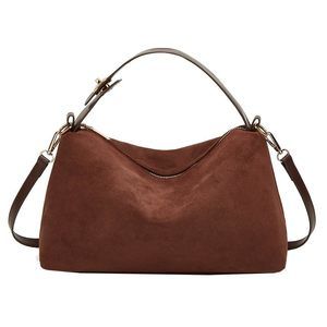 Suede Shoulder Bags Crossbody Bag Suede Tote Bag Satchels Slouchy XD